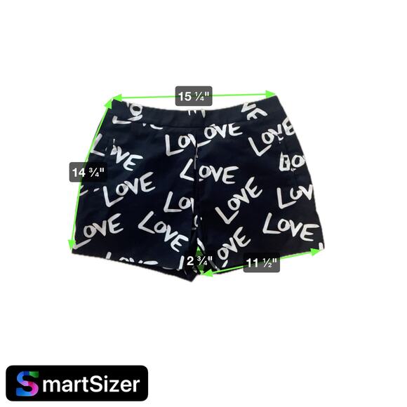 Rachel Rachel Roy LOVE Graphic Print Women's Black Skort Size 12 - Picture 3 of 6